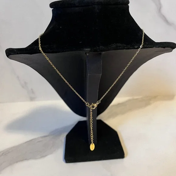 Lariat V Gold Plated Women's Fashion Necklace Dainty Layering - Picture 5 of 7